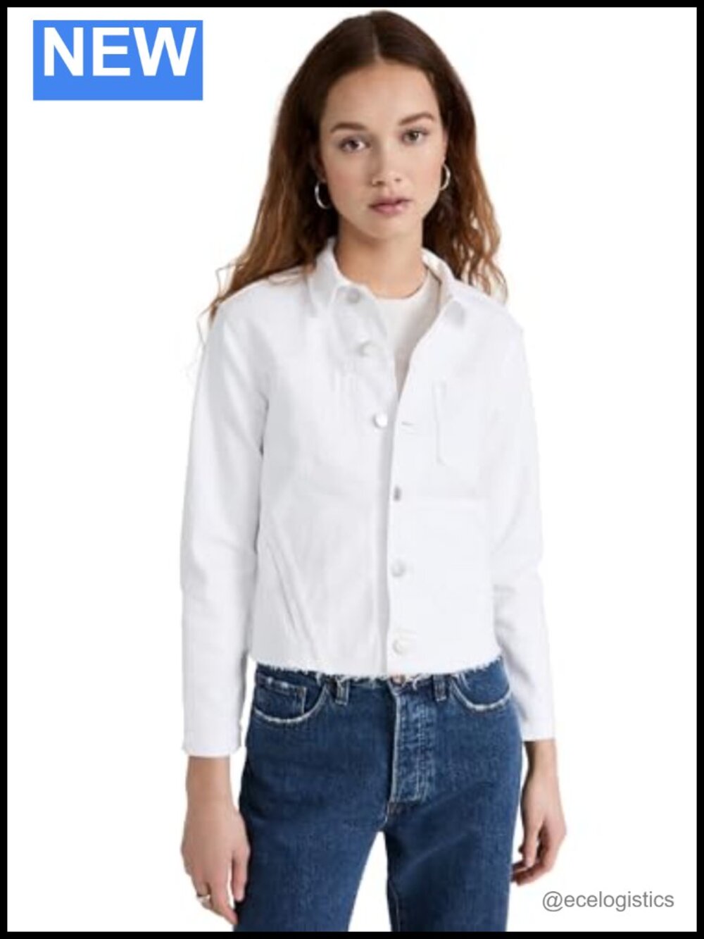 Slim Stretch Denim Jacket with Patch Pockets